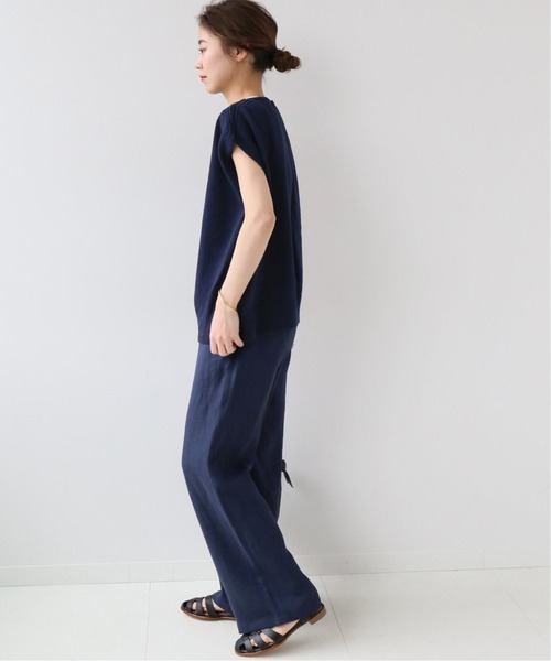 JOURNAL STANDARD relume（ジャーナルスタンダード　レリューム）の「《追加》Yarn-Dyeリネンイージーパンツ（その他パンツ・レディース・ベージュ/ライトグレー/ネイビー/グリーン・38/36）」の5枚目の写真