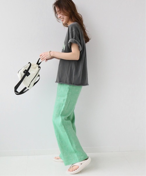 JOURNAL STANDARD relume（ジャーナルスタンダード　レリューム）の「《追加》Yarn-Dyeリネンイージーパンツ（その他パンツ・レディース・ベージュ/ライトグレー/ネイビー/グリーン・38/36）」の10枚目の写真