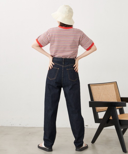 MERLOT(メルロー)の「マルチボーダーT(Tシャツ/カットソー・レディース・ブラック/レッド・FREE)」の15枚目の写真
