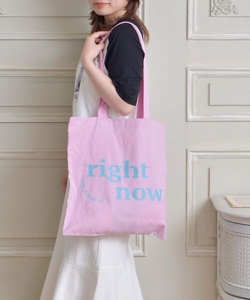 ems excite（エムズエキサイト）の「ロゴトートバック（ショルダーバッグ・レディース・オフホワイト/ピンク/グリーン/ブルー/ナチュラル/ダークブルー/ホワイト/レッド・FREE）」の7枚目の写真