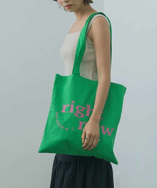 ems excite（エムズエキサイト）の「ロゴトートバック（ショルダーバッグ・レディース・オフホワイト/ピンク/グリーン/ブルー/ナチュラル/ダークブルー/ホワイト/レッド・FREE）」の4枚目の写真