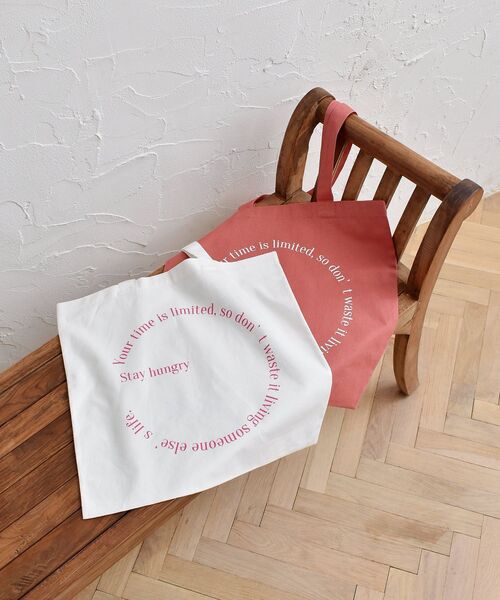 ems excite（エムズエキサイト）の「ロゴトートバック（ショルダーバッグ・レディース・オフホワイト/ピンク/グリーン/ブルー/ナチュラル/ダークブルー/ホワイト/レッド・FREE）」の11枚目の写真