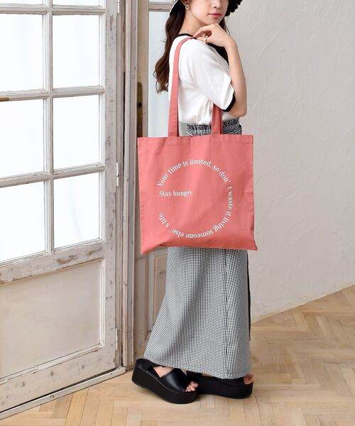 ems excite（エムズエキサイト）の「ロゴトートバック（ショルダーバッグ・レディース・オフホワイト/ピンク/グリーン/ブルー/ナチュラル/ダークブルー/ホワイト/レッド・FREE）」の13枚目の写真