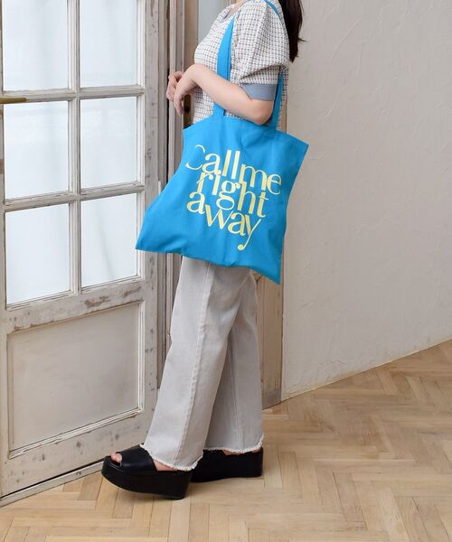 ems excite（エムズエキサイト）の「ロゴトートバック（ショルダーバッグ・レディース・オフホワイト/ピンク/グリーン/ブルー/ナチュラル/ダークブルー/ホワイト/レッド・FREE）」の15枚目の写真