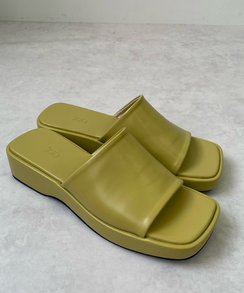 LE MORE（リモア）の「バルキーヒール厚底サンダル（サンダル・レディース・ブラック/イエロー/アイボリー・24.0cm/25.0cm/23.5㎝/24.5㎝/23.0cm）」の6枚目の写真