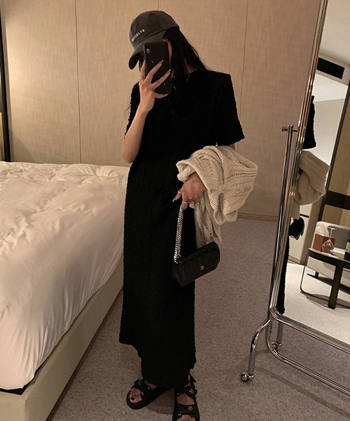 LAFFMO（ラフモ）の「ロングワンピース（ワンピース・レディース・ホワイト/ブラック・FREE）」の3枚目の写真