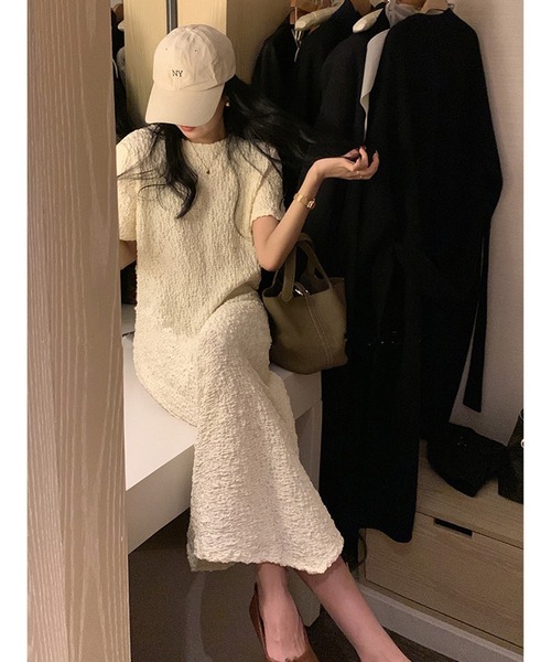 LAFFMO（ラフモ）の「ロングワンピース（ワンピース・レディース・ホワイト/ブラック・FREE）」の9枚目の写真