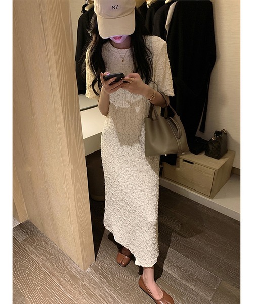 LAFFMO（ラフモ）の「ロングワンピース（ワンピース・レディース・ホワイト/ブラック・FREE）」の5枚目の写真