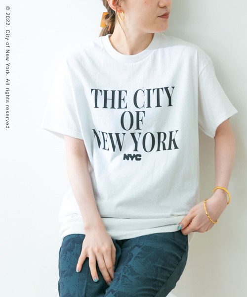 URBAN RESEARCH（アーバンリサーチ）の「NYC LETTERING T-SHIRTS（Tシャツ/カットソー・レディース・ホワイト/ネイビー/ピンク・FREE）」の2枚目の写真