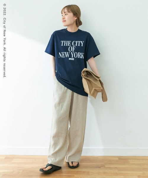 URBAN RESEARCH（アーバンリサーチ）の「NYC LETTERING T-SHIRTS（Tシャツ/カットソー・レディース・ホワイト/ネイビー/ピンク・FREE）」の12枚目の写真