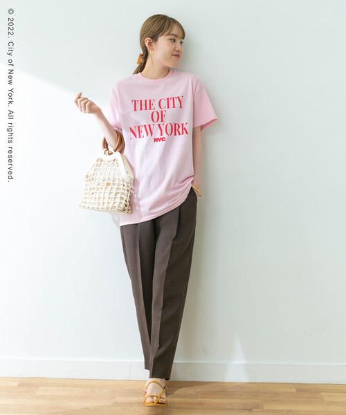 URBAN RESEARCH（アーバンリサーチ）の「NYC LETTERING T-SHIRTS（Tシャツ/カットソー・レディース・ホワイト/ネイビー/ピンク・FREE）」の17枚目の写真