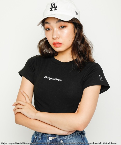 BACK TO THE FIELD(バック トゥー ザ フィールド)の「【MLB】レタリング刺繍ちびTシャツ(Tシャツ/カットソー・レディース・ホワイト/ブラック/グリーン・FREE)」の20枚目の写真