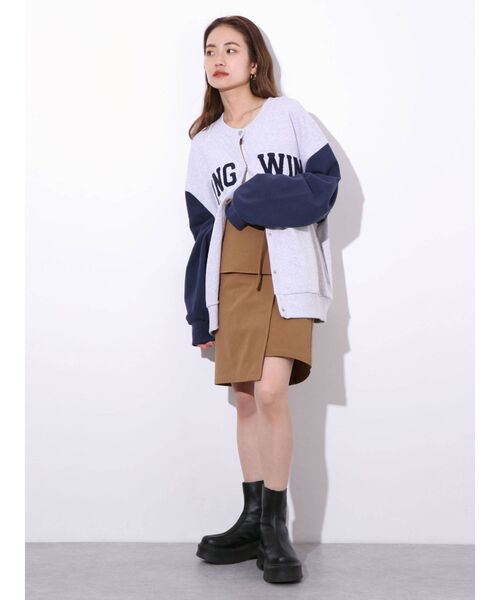 Ungrid（アングリッド）の「ウエストデザインミニスカート（スカート・レディース・ベージュ/ブラウン・FREE）」の8枚目の写真