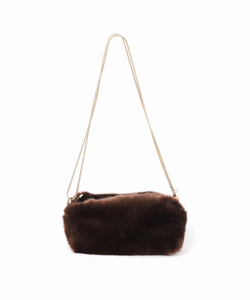 Spick & Span（スピックアンドスパン）の「【a point /アポワン】エコファーチェーンバッグ（ショルダーバッグ・レディース・チャコールグレー/ブラウン・FREE）」の22枚目の写真