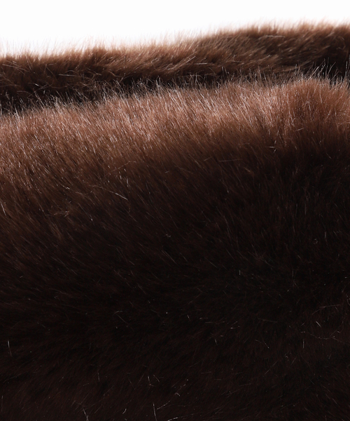 Spick & Span（スピックアンドスパン）の「【a point /アポワン】エコファーチェーンバッグ（ショルダーバッグ・レディース・チャコールグレー/ブラウン・FREE）」の21枚目の写真