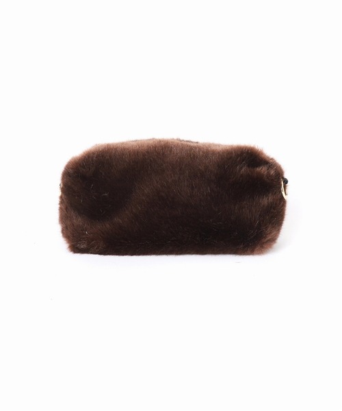 Spick & Span（スピックアンドスパン）の「【a point /アポワン】エコファーチェーンバッグ（ショルダーバッグ・レディース・チャコールグレー/ブラウン・FREE）」の13枚目の写真