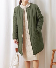 libelle more | 裏ボアキルトコート+ニットワンピース セット(セットアップ)