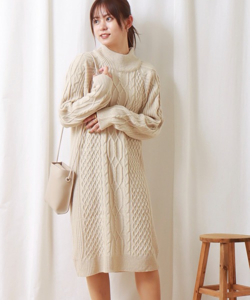 libelle more（リベル モア）の「裏ボアキルトコート+ニットワンピース セット（セットアップ・レディース・ブラック/ベージュ/カーキ・M/L）」の18枚目の写真