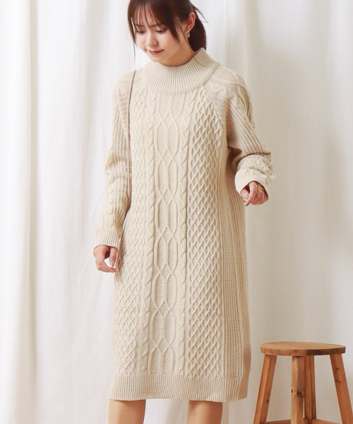 libelle more（リベル モア）の「裏ボアキルトコート+ニットワンピース セット（セットアップ・レディース・ブラック/ベージュ/カーキ・M/L）」の19枚目の写真