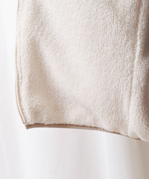 libelle more（リベル モア）の「裏ボアキルトコート+ニットワンピース セット（セットアップ・レディース・ブラック/ベージュ/カーキ・M/L）」の8枚目の写真