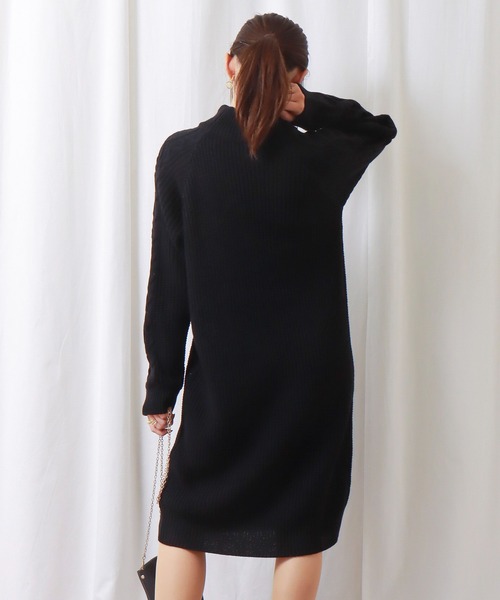 libelle more（リベル モア）の「裏ボアキルトコート+ニットワンピース セット（セットアップ・レディース・ブラック/ベージュ/カーキ・M/L）」の22枚目の写真