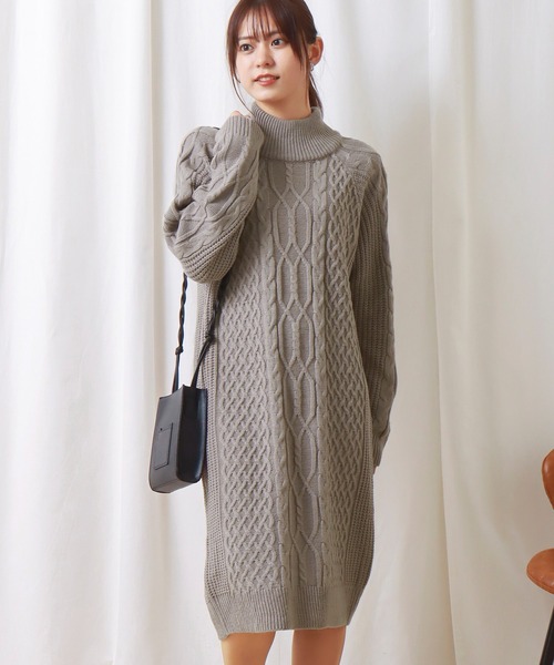 libelle more（リベル モア）の「裏ボアキルトコート+ニットワンピース セット（セットアップ・レディース・ブラック/ベージュ/カーキ・M/L）」の17枚目の写真