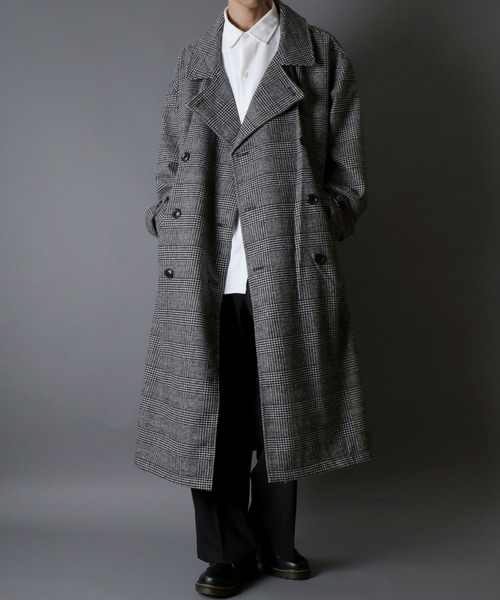 セール】【別注】over size wool trench coat/オーバーサイズ