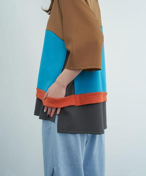 FRAPBOIS（フラボア）の「マッチ カットソー（Tシャツ/カットソー・レディース・ブラック/ベージュ・1/2）」の8枚目の写真