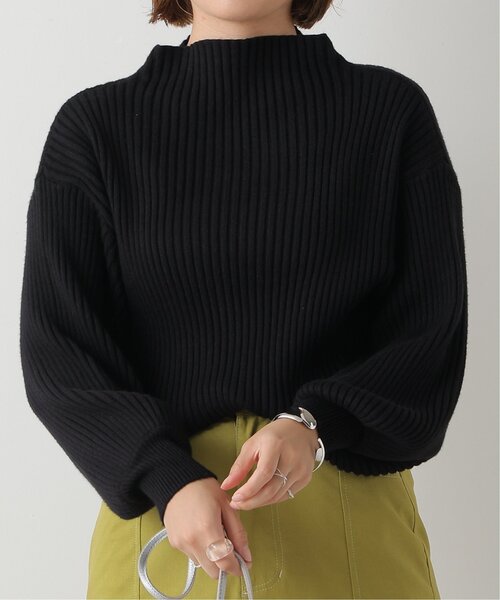 frames RAY CASSIN（フレームスレイカズン）の「ボトルネックボリュームスリーブリブプルオーバー（ニット/セーター・レディース・ブラック/オフホワイト/イエロー/ブルー/グリーン/ラベンダー/ライトピンク/ワイン/グレイッシュベージュ/イエロー×グリーン/ブラック系・FREE）」の16枚目の写真