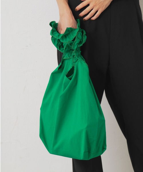 Shelly island（シェリーアイランド）の「フリルショルダートートバッグ（トートバッグ・レディース・オレンジ/グリーン/ブラック/ホワイト/その他・FREE）」の3枚目の写真