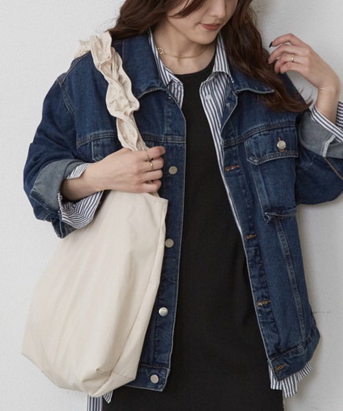 Shelly island（シェリーアイランド）の「フリルショルダートートバッグ（トートバッグ・レディース・オレンジ/グリーン/ブラック/ホワイト/その他・FREE）」の16枚目の写真