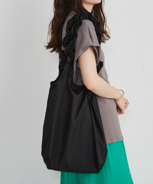 Shelly island（シェリーアイランド）の「フリルショルダートートバッグ（トートバッグ・レディース・オレンジ/グリーン/ブラック/ホワイト/その他・FREE）」の19枚目の写真