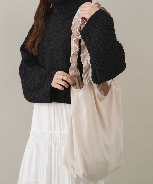 Shelly island（シェリーアイランド）の「フリルショルダートートバッグ（トートバッグ・レディース・オレンジ/グリーン/ブラック/ホワイト/その他・FREE）」の12枚目の写真