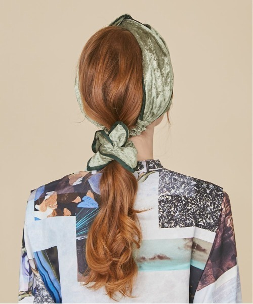 kaorinomori（カオリノモリ）の「kaorinomori フレムシュシュ（シュシュ・レディース・グリーン/グレー/ブラック・FREE）」の14枚目の写真