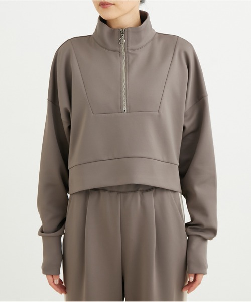 NERGY（ナージー）の「【Athlounge】UV  接触冷感 ショートハーフジッププルオーバー（スウェット・レディース・チャコールグレー/ブラウン/レンガ・FREE）」の21枚目の写真