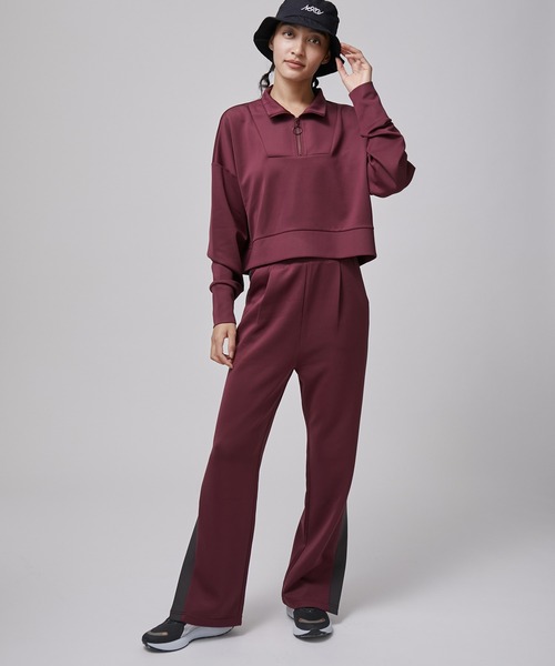 NERGY（ナージー）の「【Athlounge】UV  接触冷感 ショートハーフジッププルオーバー（スウェット・レディース・チャコールグレー/ブラウン/レンガ・FREE）」の7枚目の写真