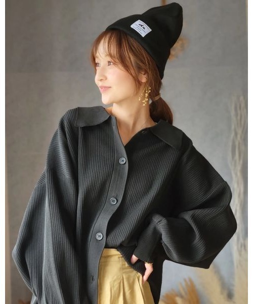 14+(イチヨンプラス)の「タグ付きニットワッチ(ニットキャップ/ビーニー・レディース・ブラック/ベージュ/ネイビー/グレー・MEDIUM/kids-M)」の16枚目の写真