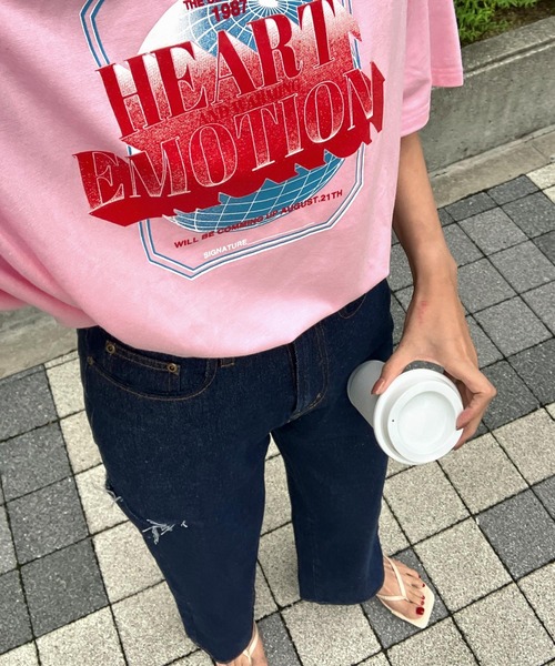 春夏 サイドダメージ ワイドデニムパンツ サイドダメージワイドデニムパンツ（デニムパンツ）｜KOBE