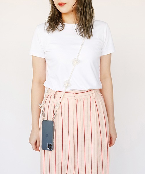Casselini（キャセリーニ）の「【直営店限定】 Casselini(キャセリーニ)フェイクパールモバイルストラップ（スマホグッズ・レディース・ホワイト/シルバー/ブラック/クリア/ベージュ・FREE）」の10枚目の写真