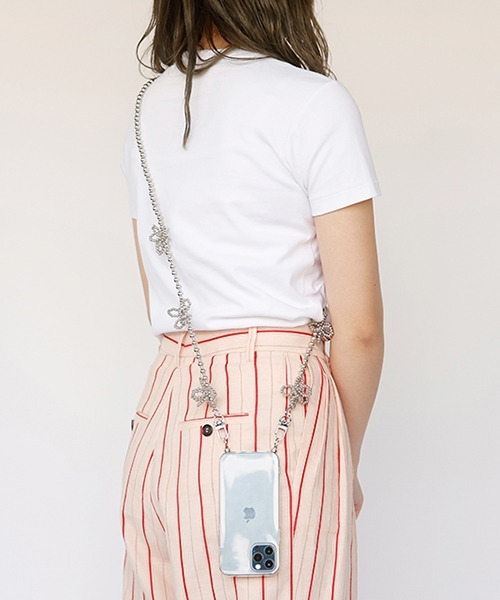 Casselini（キャセリーニ）の「【直営店限定】 Casselini(キャセリーニ)フェイクパールモバイルストラップ（スマホグッズ・レディース・ホワイト/シルバー/ブラック/クリア/ベージュ・FREE）」の13枚目の写真