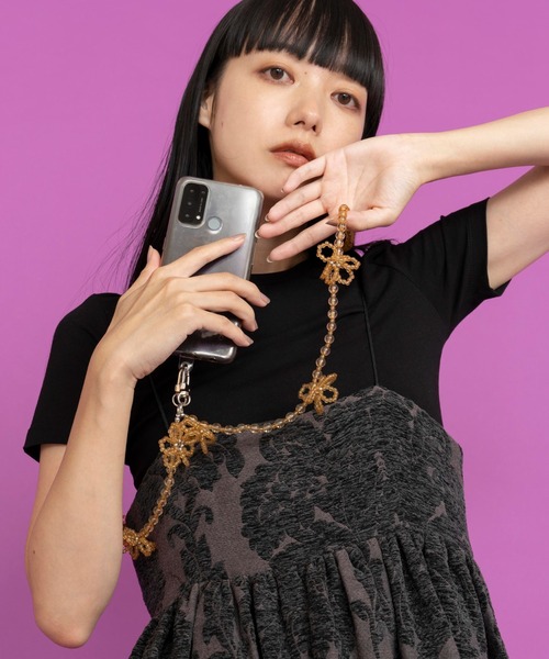 フェイクパール携帯ストラップ 楽天市場】全機種対応 フェイクパール スマホショルダー バック