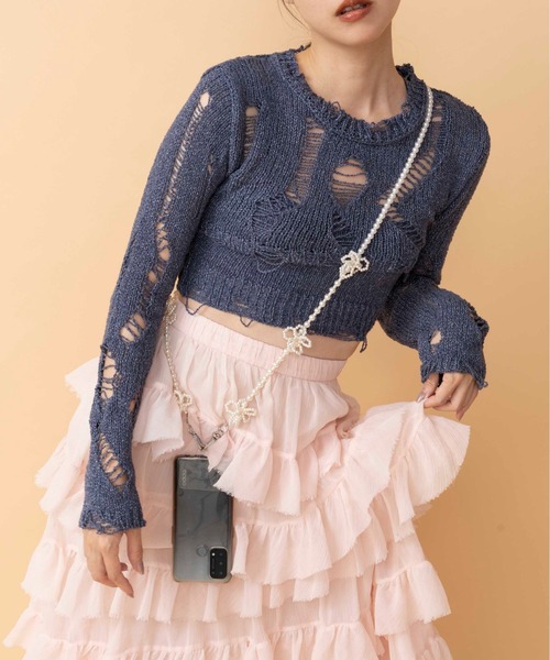 Casselini（キャセリーニ）の「【直営店限定】 Casselini(キャセリーニ)フェイクパールモバイルストラップ（スマホグッズ・レディース・ホワイト/シルバー/ブラック/クリア/ベージュ・FREE）」の21枚目の写真