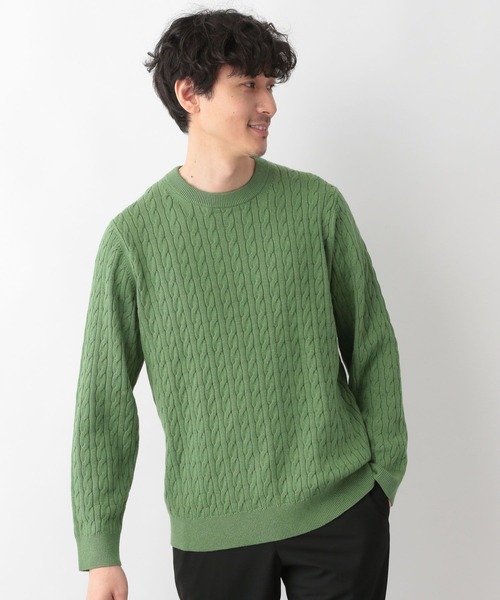 セール】洗えるスマートケーブルニット/278052（ニット/セーター