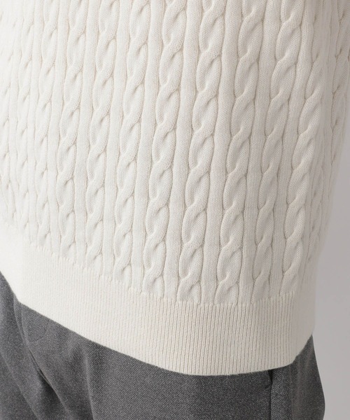 セール】洗えるスマートケーブルニット/278052（ニット/セーター