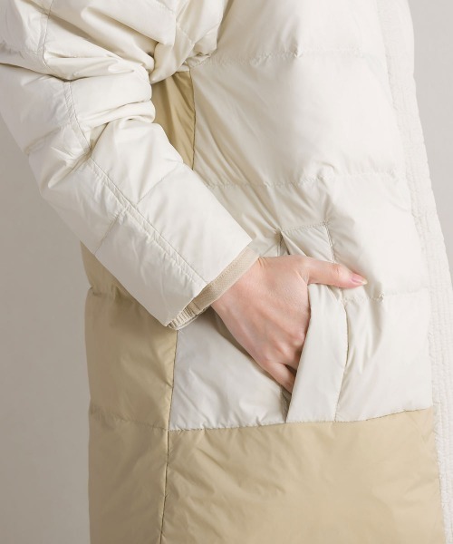 FURRY（ファーリー）の「軽量ダウンノーカラージャケット（トレンチコート・レディース・ブラック/アイボリー・FREE）」の17枚目の写真