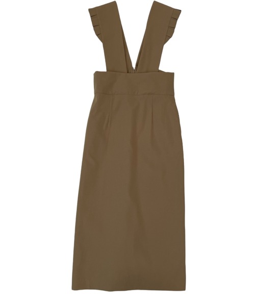 TEVALT(ヴァレット)の「フリルタイトジャンパーSK(サロペット/オーバーオール・レディース・ブラック/キャメル・38)」の9枚目の写真