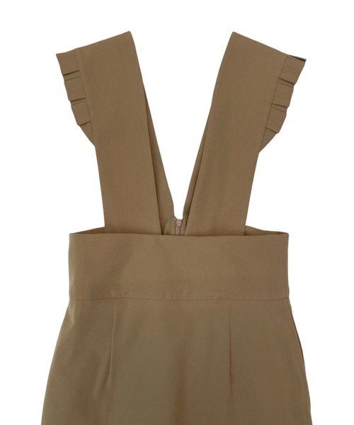 TEVALT(ヴァレット)の「フリルタイトジャンパーSK(サロペット/オーバーオール・レディース・ブラック/キャメル・38)」の11枚目の写真