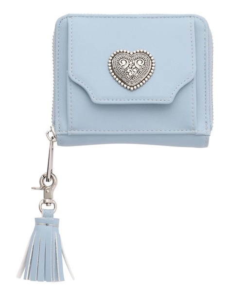 MILKFED.(ミルクフェド)の「HEART PLATE WALLET(財布・レディース・ホワイト/ライトブルー/ブラック・ONE SIZE)」の3枚目の写真