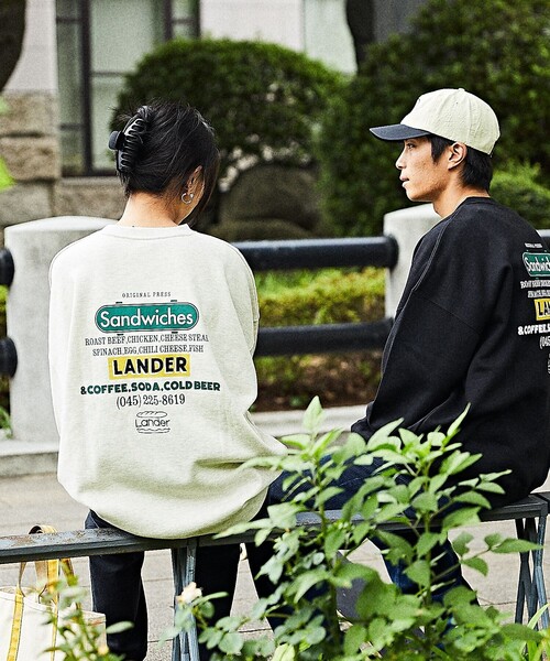 FREAK'S STORE(フリークスストア)の「WEB限定 LANDER×FREAK'S STORE/ランダー 別注 ビッグシルエット バックプリント クルーネックスウェット(スウェット・メンズ・ブラック/アッシュグレー/ダークグリーン・SMALL/MEDIUM/LARGE/X-LARGE)」の20枚目の写真