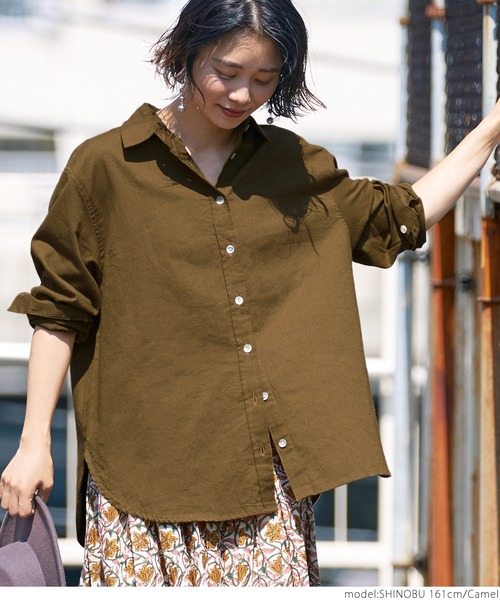 coca(coca)(コカ)の「ミリタリーネルシャツ(シャツ/ブラウス・レディース・キャメル/カーキ・ONE SIZE)」の8枚目の写真